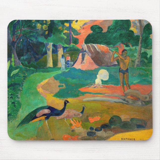 Paul Gauguin - Landscape with Peacocks / Matamoe Mouse Pad (Front)