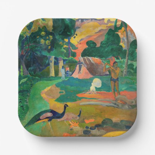 Paul Gauguin _ Landscape with Peacocks  Matamoe Paper Plates
