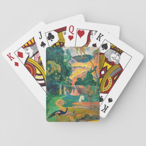 Paul Gauguin _ Landscape with Peacocks  Matamoe Poker Cards
