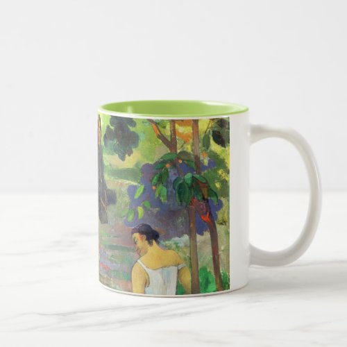 Paul Gauguin  Les Parau Parau The Gossipers Two_Tone Coffee Mug