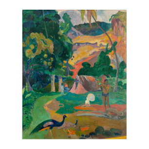 Paul Gauguin Matamoe Landscape with Peacocks Acrylic Print