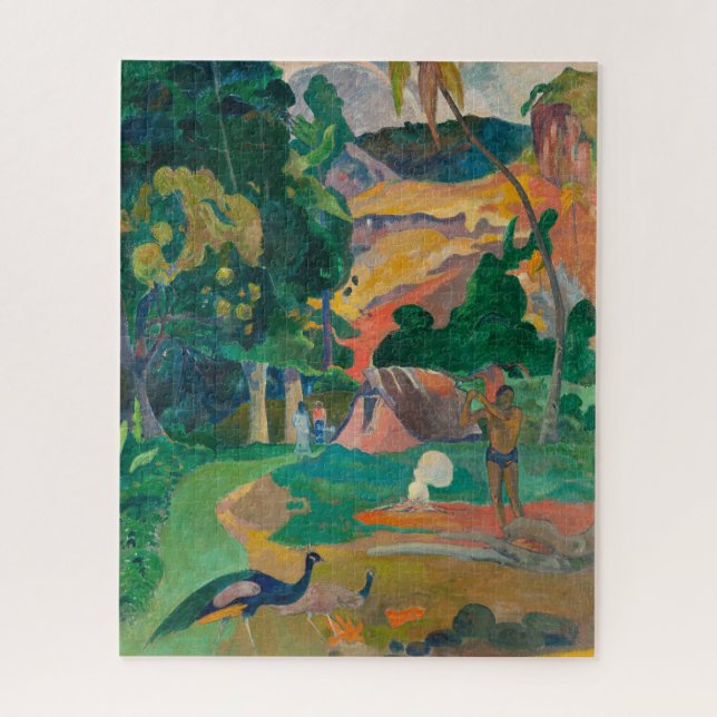 Paul Gauguin Matamoe Landscape with Peacocks Jigsaw Puzzle (Vertical)