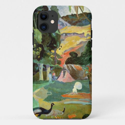 Paul Gauguin  Matamoe or Landscape with Peacocks iPhone 11 Case