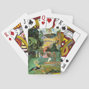 Paul Gauguin Matamoe or, Landscape with Peacocks Poker Cards
