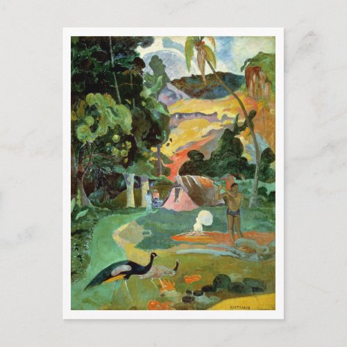 Paul Gauguin  Matamoe or Landscape with Peacocks Postcard