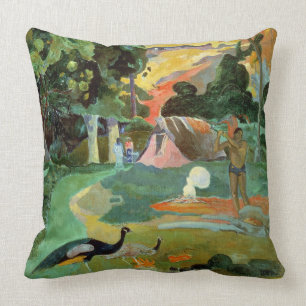 Paul Gauguin Matamoe or, Landscape with Peacocks Throw Pillow