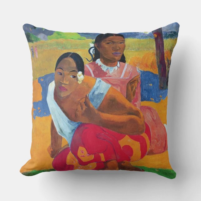 Paul Gauguin | Nafea Faaipoipo (When are you Getti Throw Pillow (Front)
