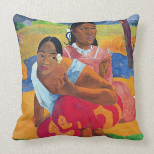 Paul Gauguin   Nafea Faaipoipo (When are you Getti Throw Pillow