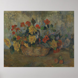 Paul Gauguin - Nasturtiums and Dahlias Poster