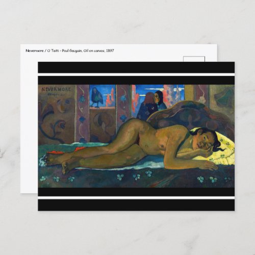 Paul Gauguin _ Nevermore  O Taiti Postcard