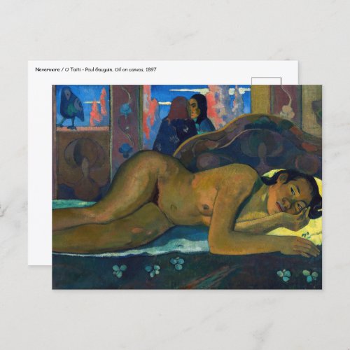 Paul Gauguin _ Nevermore  O Taiti Postcard