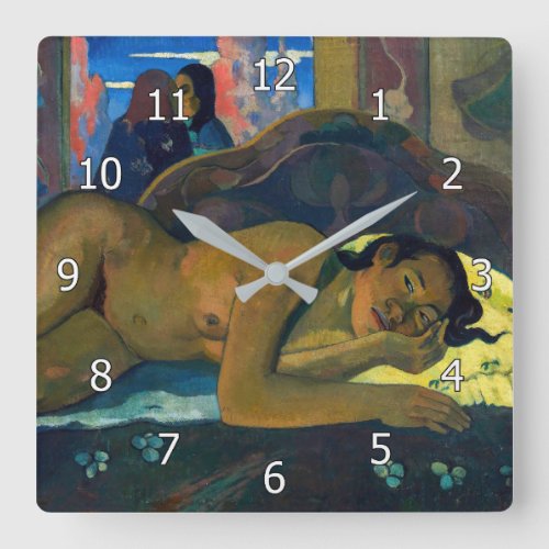 Paul Gauguin _ Nevermore  O Taiti Square Wall Clock