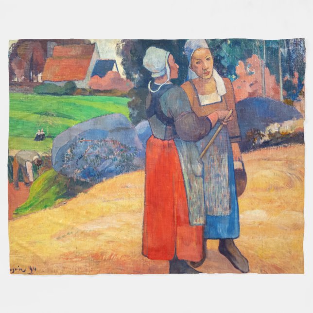 Paul Gauguin - Paysannes Bretonnes Fleece Blanket (Front (Horizontal))