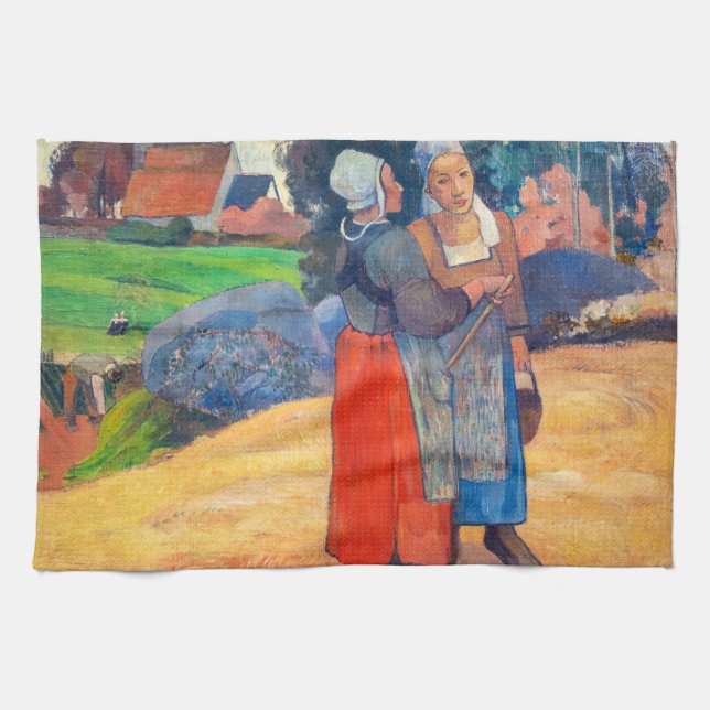 Paul Gauguin - Paysannes Bretonnes Kitchen Towel (Horizontal)