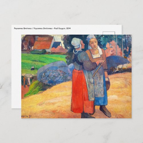 Paul Gauguin _ Paysannes Bretonnes Postcard