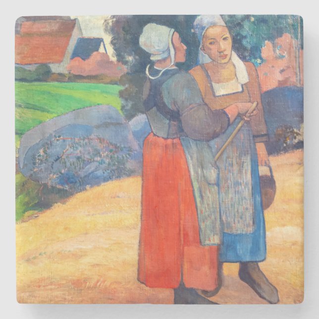Paul Gauguin - Paysannes Bretonnes Stone Coaster (Front)