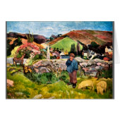 Paul Gauguin Personalized -Contentment B-day Card (Front Horizontal)