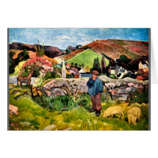 Paul Gauguin Personalized -Contentment B-day Card