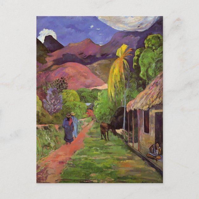 Paul Gauguin- Road in Tahiti Postcard (Front)