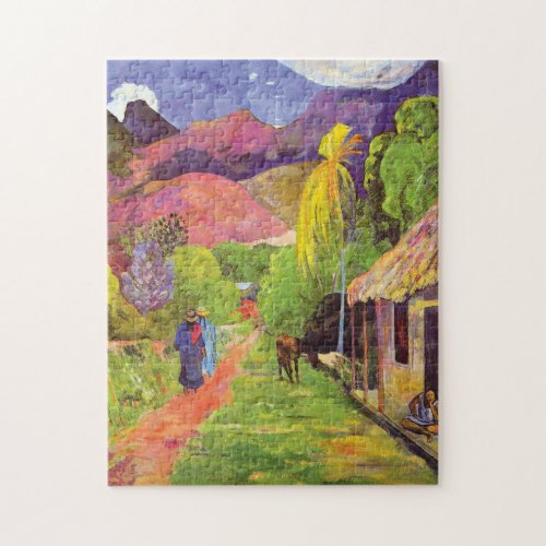 Paul Gauguin Road in Tahiti Vintage Fine Art Jigsaw Puzzle