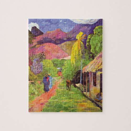 Paul Gauguin Road in Tahiti Vintage Fine Art Jigsaw Puzzle