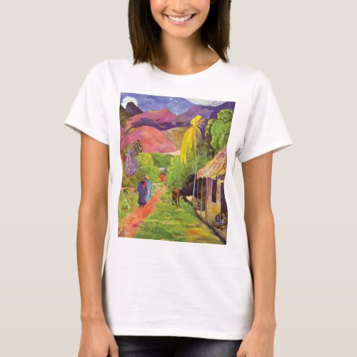 Paul Gauguin Road in Tahiti Vintage Fine Art T_Shirt