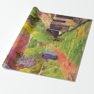 Paul Gauguin Road in Tahiti Vintage Fine Art Wrapping Paper