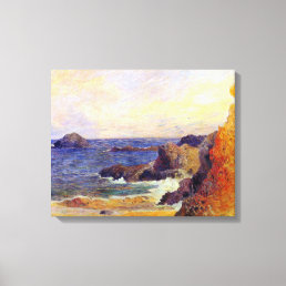 Paul Gauguin - Rocky Coast Fine Art Painting Canvas Print