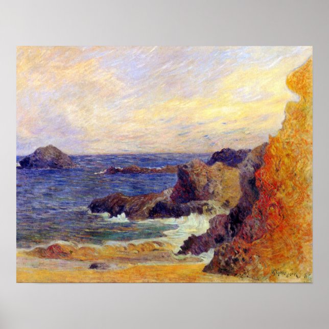 Paul Gauguin - Rocky Coast Fine Art Painting Poster (Front)