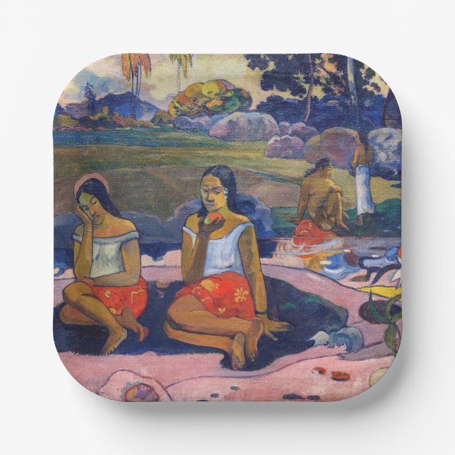 Paul Gauguin - Sacred Spring, Sweet Dreams Paper Plates (Front)