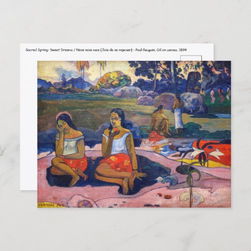 Paul Gauguin _ Sacred Spring Sweet Dreams Postcard
