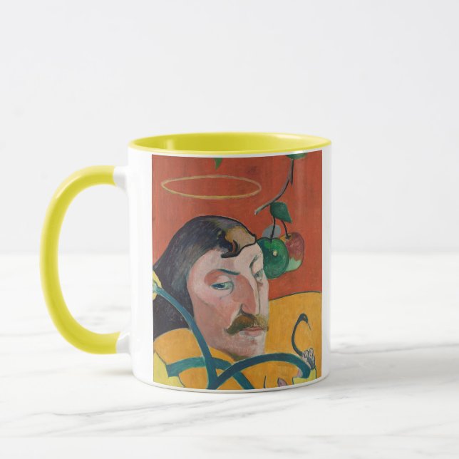 Paul Gauguin | Self-Portrait, 1889 (oil on wood) Mug (Left)