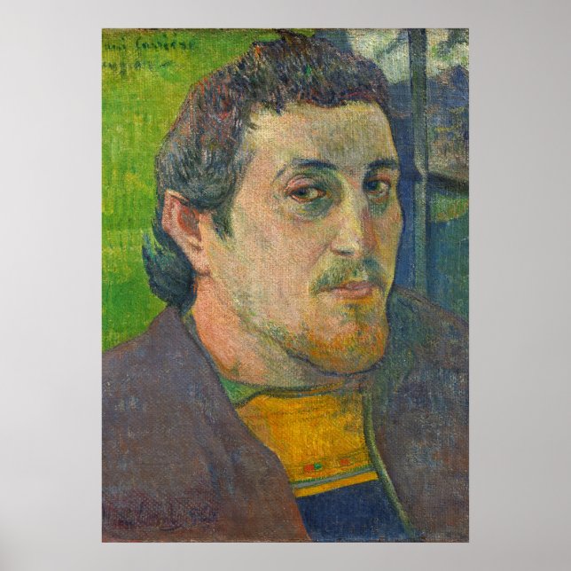 Paul Gauguin | Self Portrait dedicated to Carriere Poster (Front)