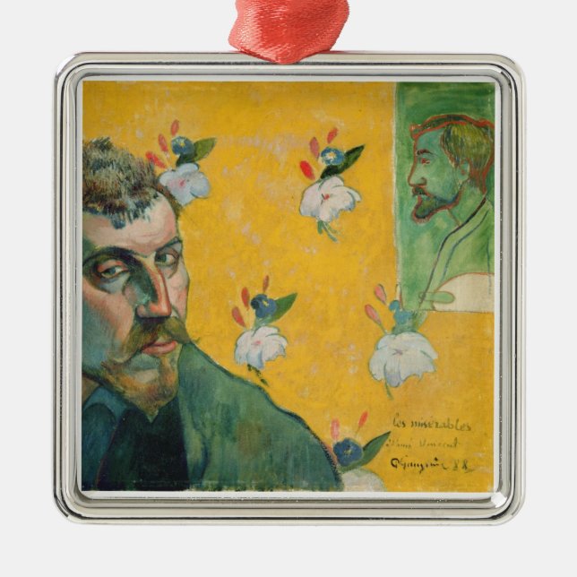 Paul Gauguin | Self Portrait, Les Miserables,1888  Metal Ornament (Front)