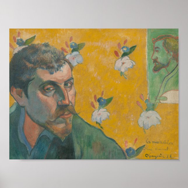 Paul Gauguin - Self-portrait with portrait Poster (Front)