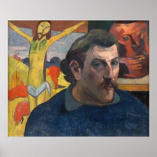 Paul Gauguin _ Self_Portrait with Yellow Christ Poster