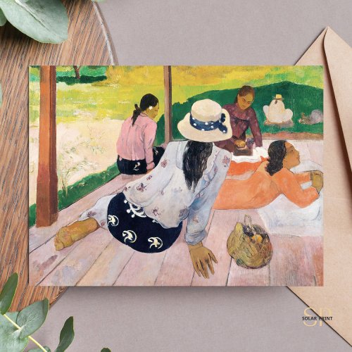 Paul Gauguin Siesta Painting Art Print Postcard