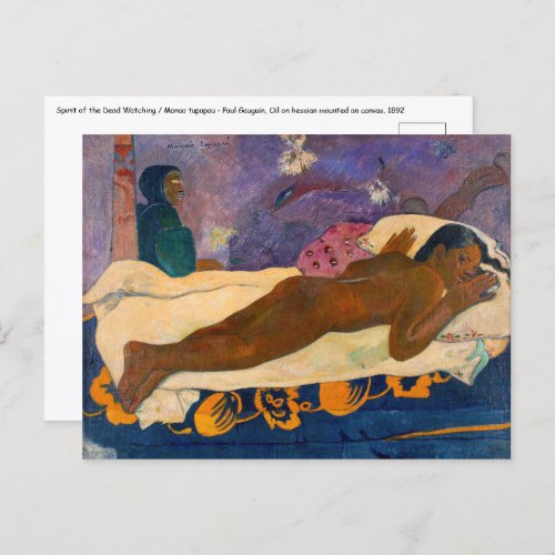 Paul Gauguin _ Spirit of the Dead Watching Postcard