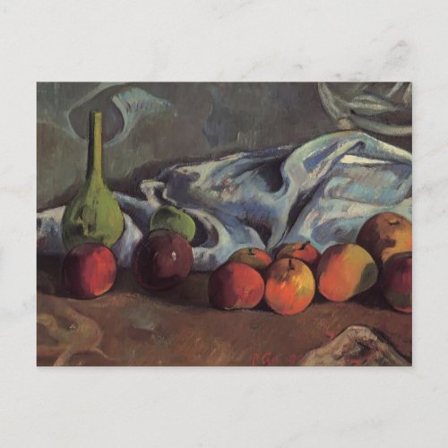 Paul Gauguin_Still life with apples and green vase Postcard