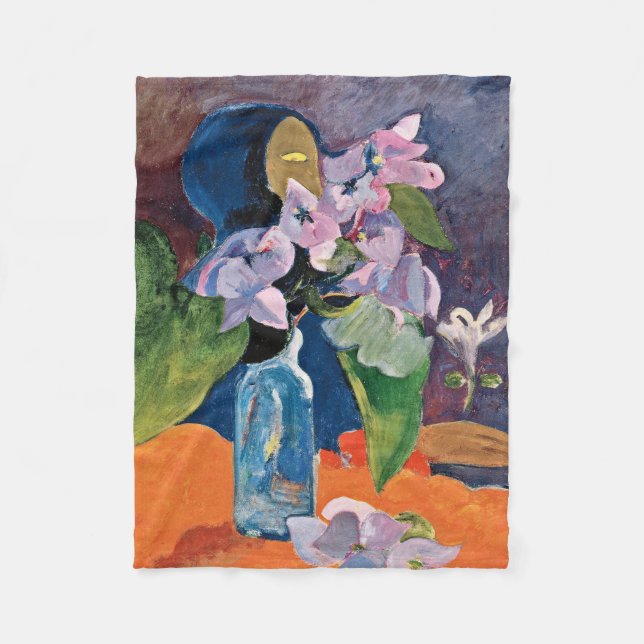 Paul Gauguin - Still Life With Flowers And Idol (C Fleece Blanket (Front)
