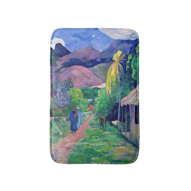 Paul Gauguin - Street in Tahiti Bath Mat (Front Vertical)