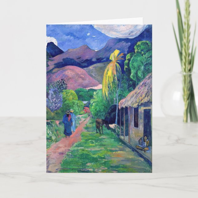 Paul Gauguin - Street in Tahiti Card (Front)