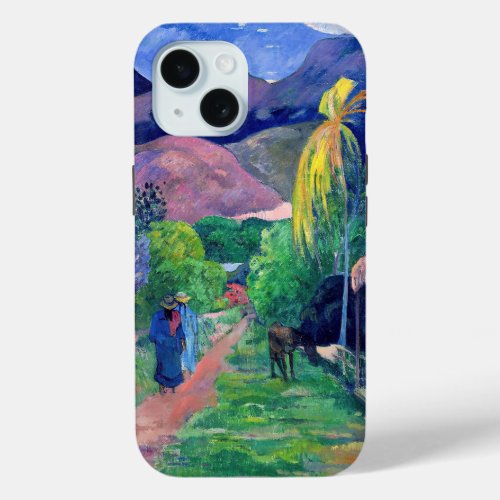 Paul Gauguin _ Street in Tahiti iPhone 15 Case