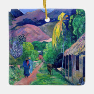 Paul Gauguin - Street in Tahiti Ceramic Ornament