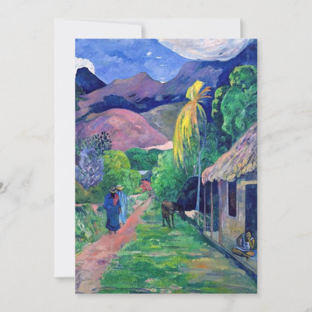 Paul Gauguin - Street in Tahiti Invitation (Front)