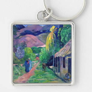 Paul Gauguin - Street in Tahiti Keychain