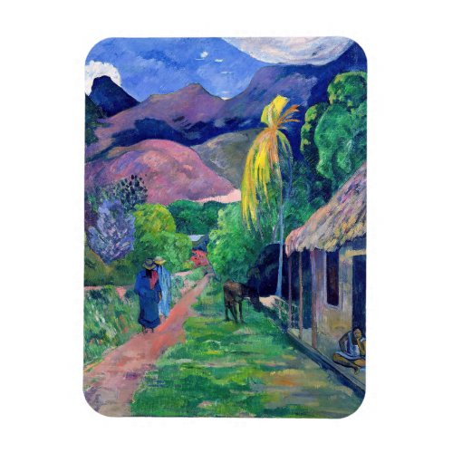 Paul Gauguin _ Street in Tahiti Magnet