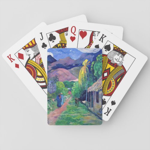 Paul Gauguin _ Street in Tahiti Playing Cards