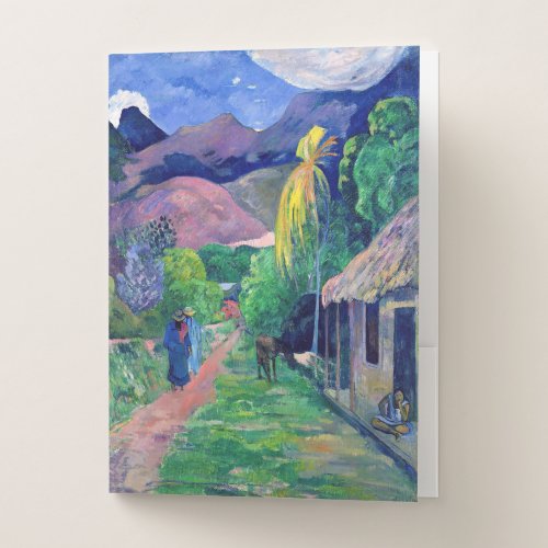 Paul Gauguin _ Street in Tahiti Pocket Folder