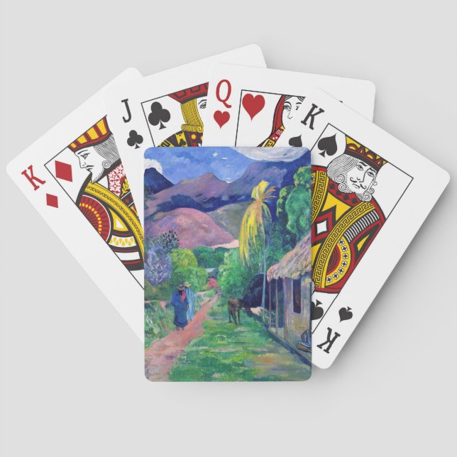 Paul Gauguin - Street in Tahiti Poker Cards (Back)